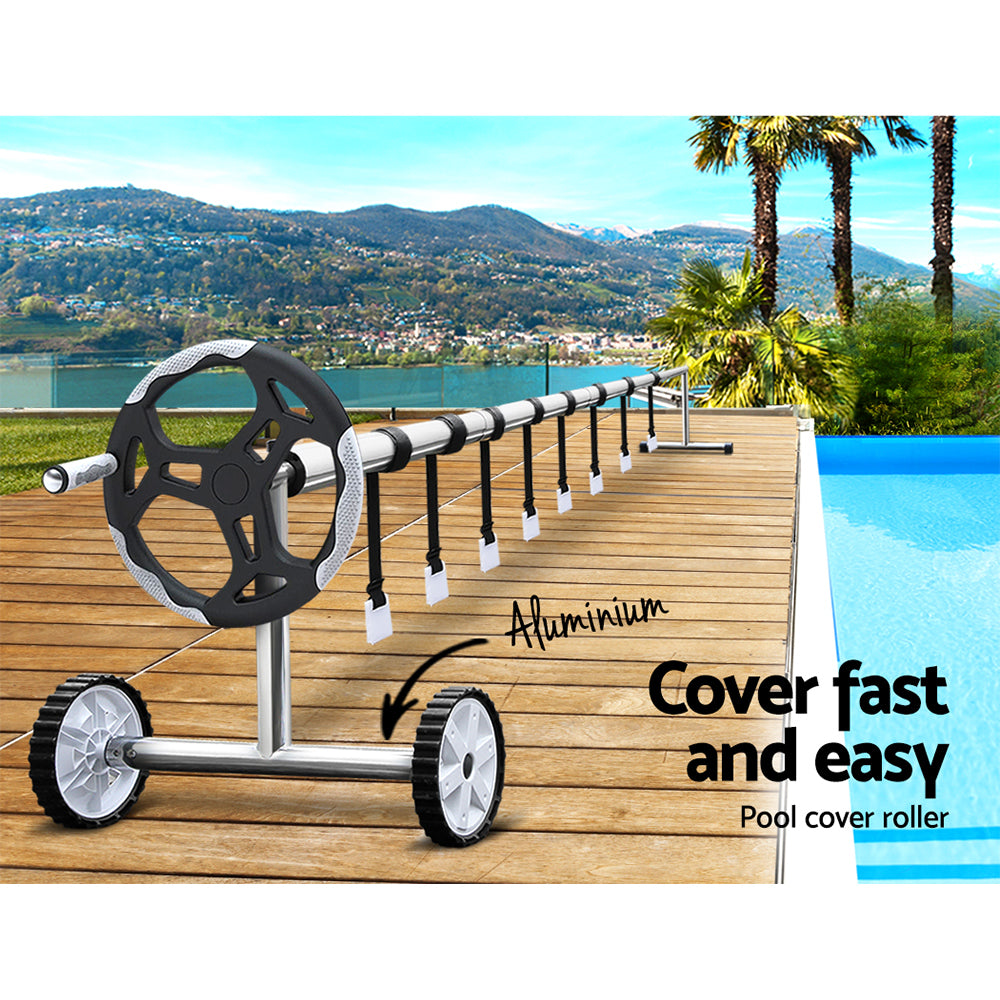 Aquabuddy Solar Swimming Pool Cover Roller | 400 Micron Blanket, Adjustable | 6.5x3M