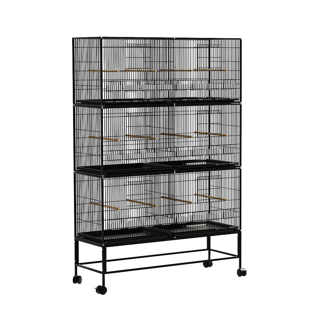 i.Pet 175cm Bird Cage Large Aviary | Galvanized Parrot Stand Alone with Wheels