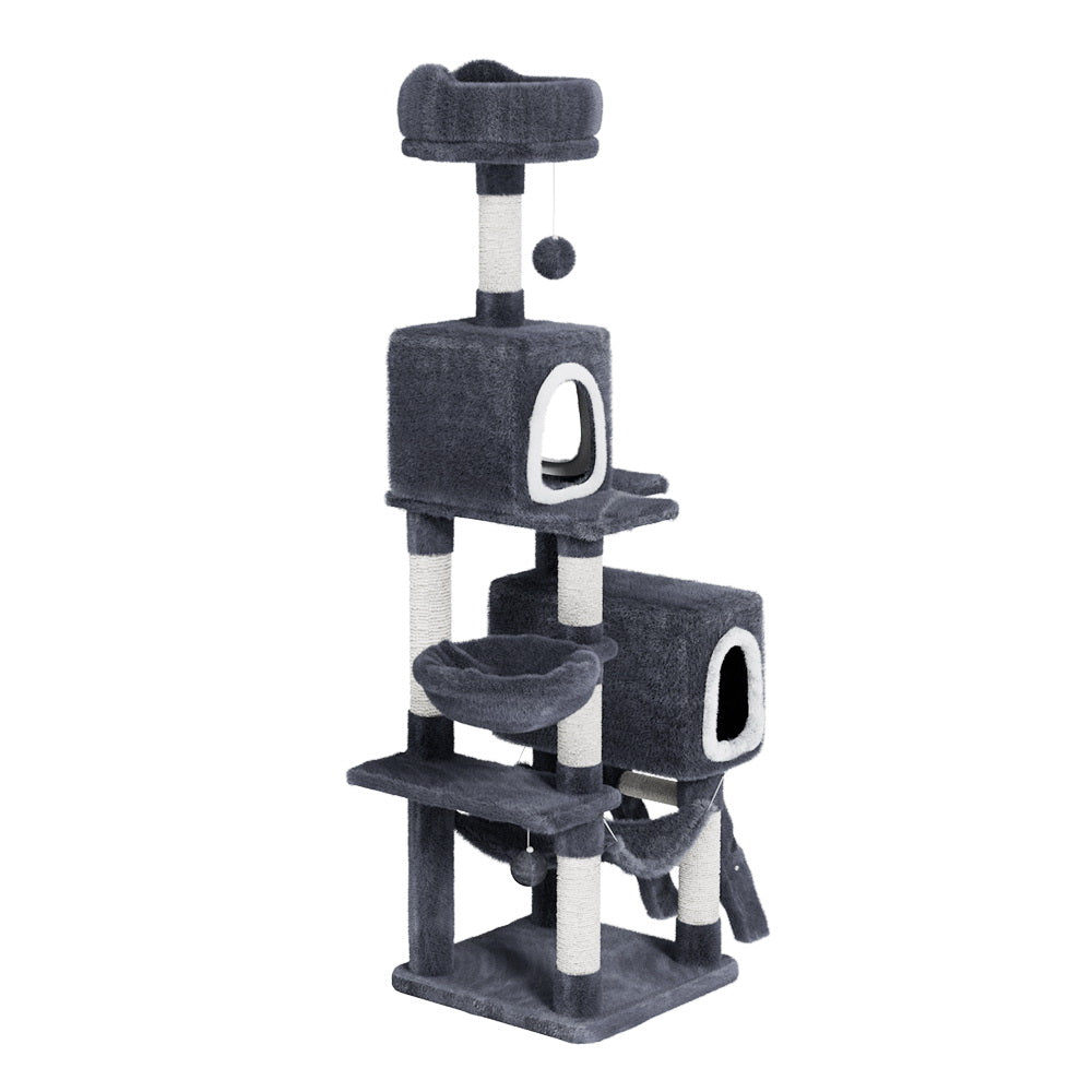 i.Pet 168cm Cat Tree Tower | Scratching Post House Condo with Hanging Toy Bed