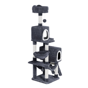 i.Pet 168cm Cat Tree Tower | Scratching Post House Condo with Hanging Toy Bed
