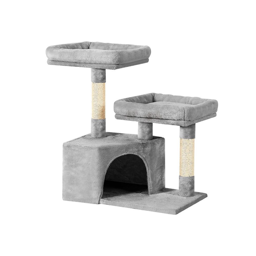 i.Pet Cat Tree Tower Scratching Post - Wood Condo House Bed Trees, 69cm
