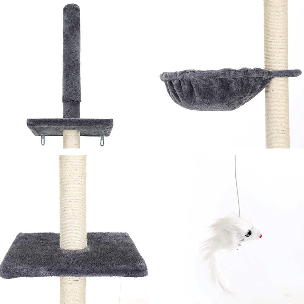 i.Pet Cat Tree Tower Scratching Post | Wood Bed Condo Toys House | 152cm