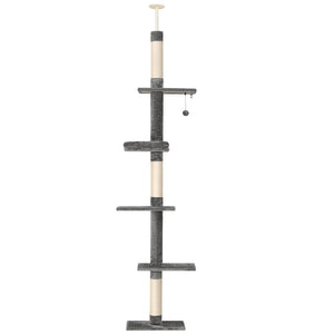 i.Pet Cat Tree Tower Scratching Post | Floor to Ceiling Cats Bed | 290cm