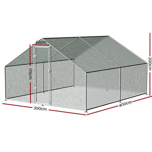 Chicken Coop Cage | Large Walk-In | 3mx4mx2m | Hutch/Cover