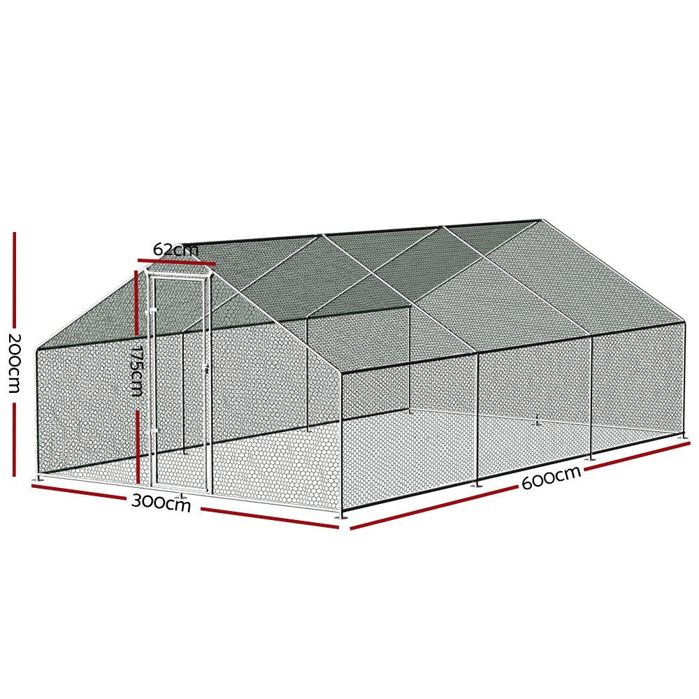 Chicken Coop Cage | Large Walk-In | Hen Enclosure Cover | 3m X 6m