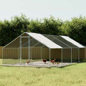 i.Pet Large Walk-In Chicken Coop | Rabbit Hutch with Cover | 8m x 3m x 2m