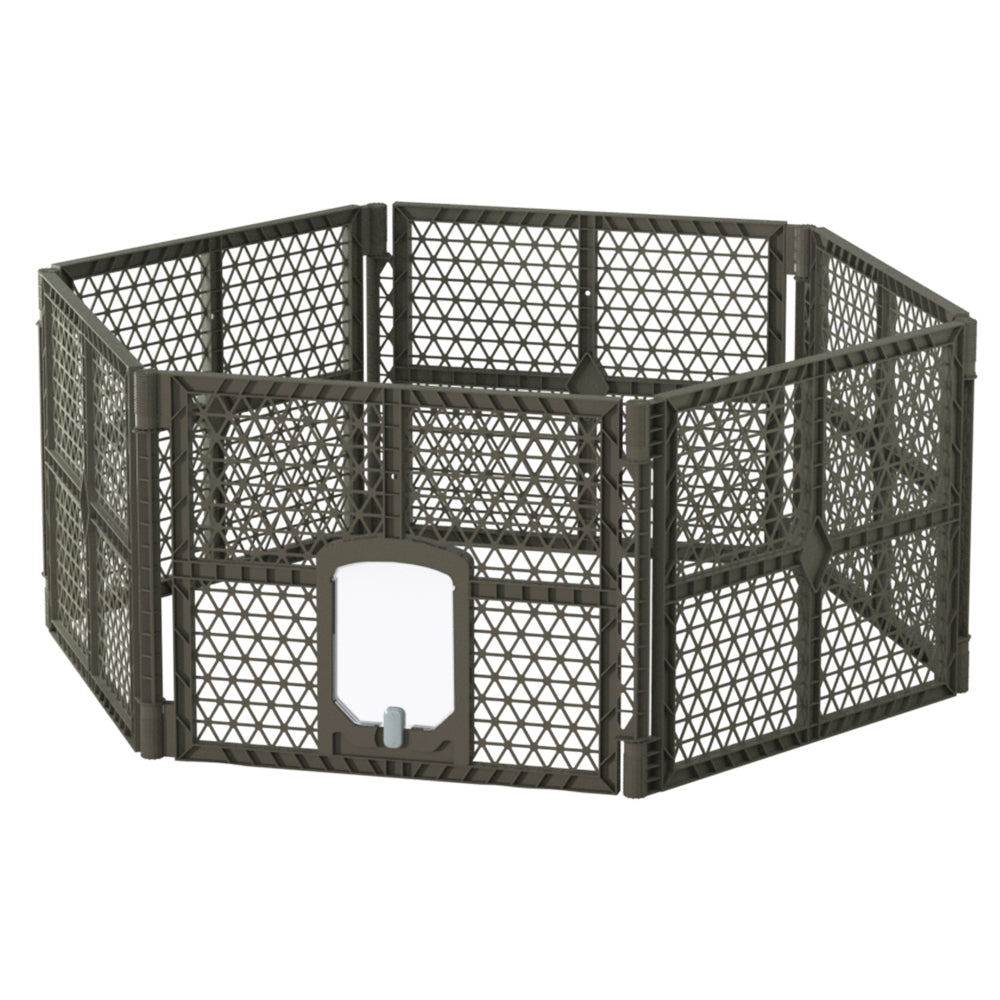 i.Pet Pet Dog Playpen Enclosure - 6 Panel Foldable Puppy Cage | Plastic Play Pen