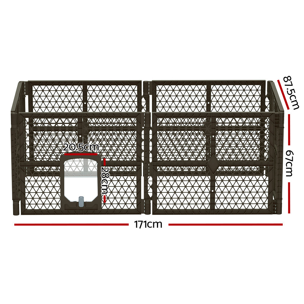 i.Pet Pet Dog Playpen Enclosure - 6 Panel Foldable Puppy Cage | Plastic Play Pen