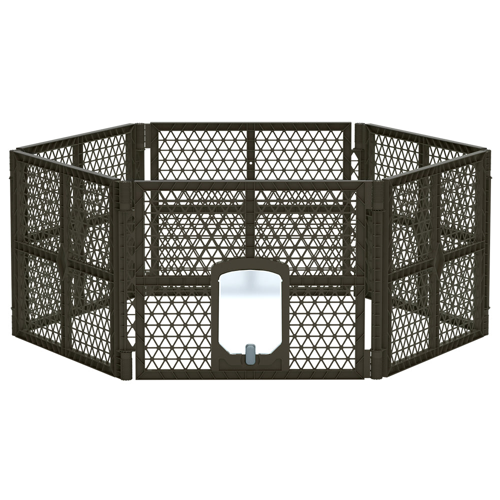i.Pet Pet Dog Playpen Enclosure - 6 Panel Foldable Puppy Cage | Plastic Play Pen