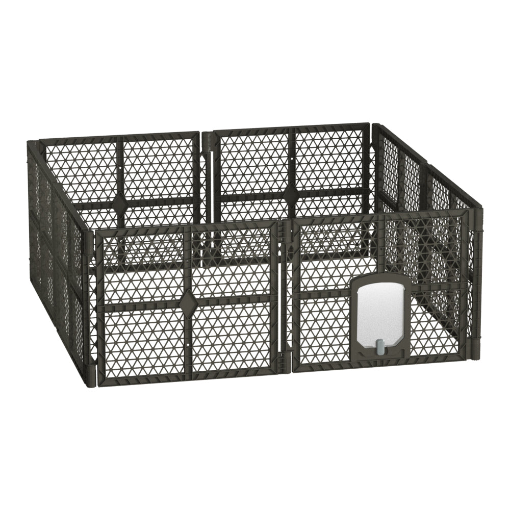 i.Pet Pet Dog Playpen Enclosure - 8 Panel Fence Puppy Cage | Foldable Plastic Play Pen