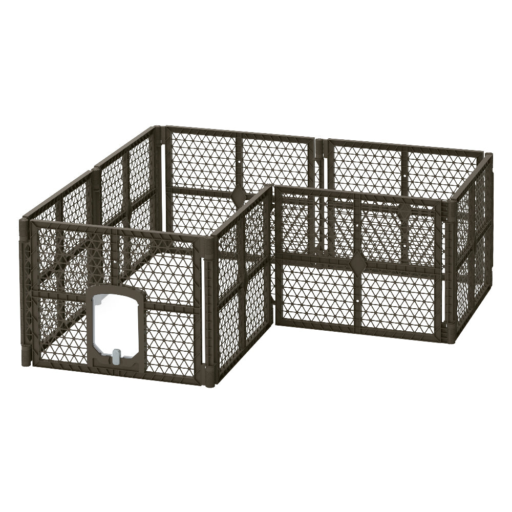 i.Pet Pet Dog Playpen Enclosure - 8 Panel Fence Puppy Cage | Foldable Plastic Play Pen