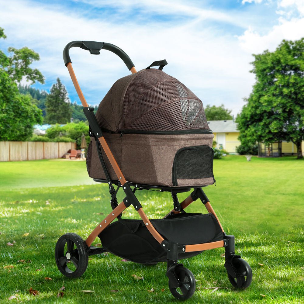 Pet Stroller | i.Pet | Dog Pram | Large Cat Carrier | Travel Pushchair | Foldable | 4 Wheels