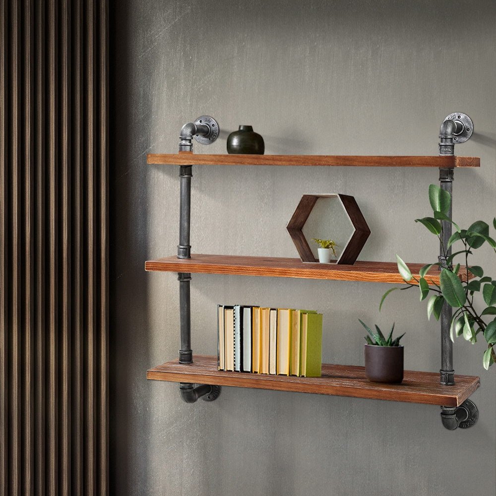 Industrial DIY Pipe Display Wall Shelf