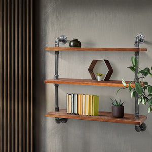 Industrial DIY Pipe Display Wall Shelf