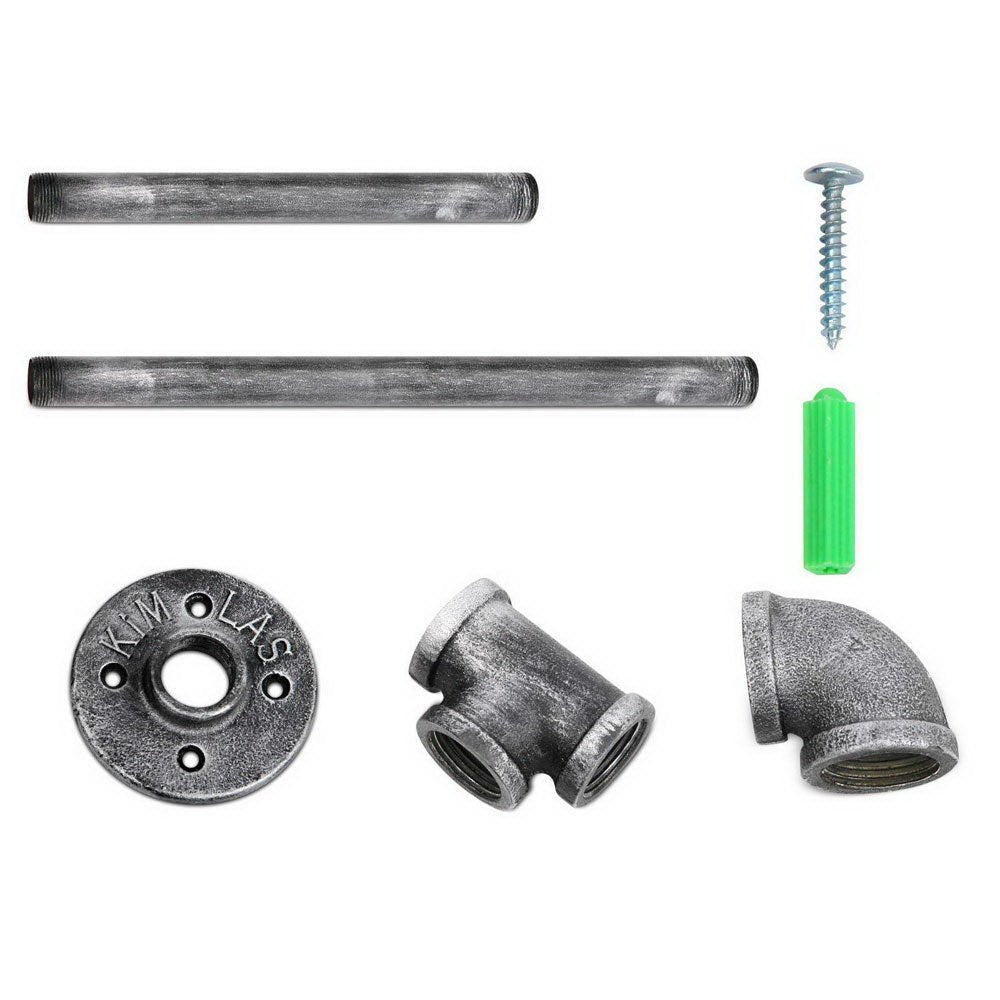 DIY Metal Ceiling Pipe Shelf Brackets