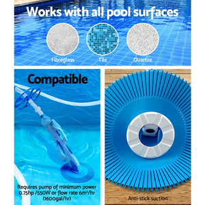 Swimming Pool Cleaner Floor Climb Wall Automatic Vacuum 10M Hose