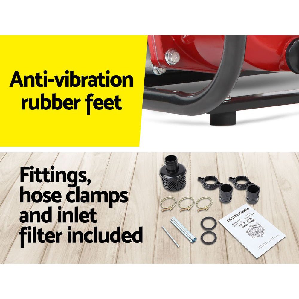 Giantz 2inch High Flow Petrol Water Pump - 30,000 L/h