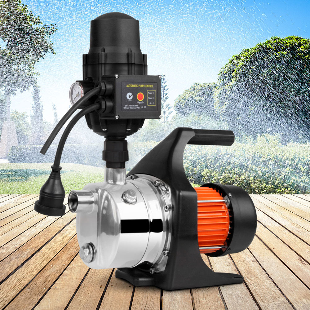 Giantz 800W High Pressure Garden Water Pump with Auto Controller - 54L/min - 40m Head