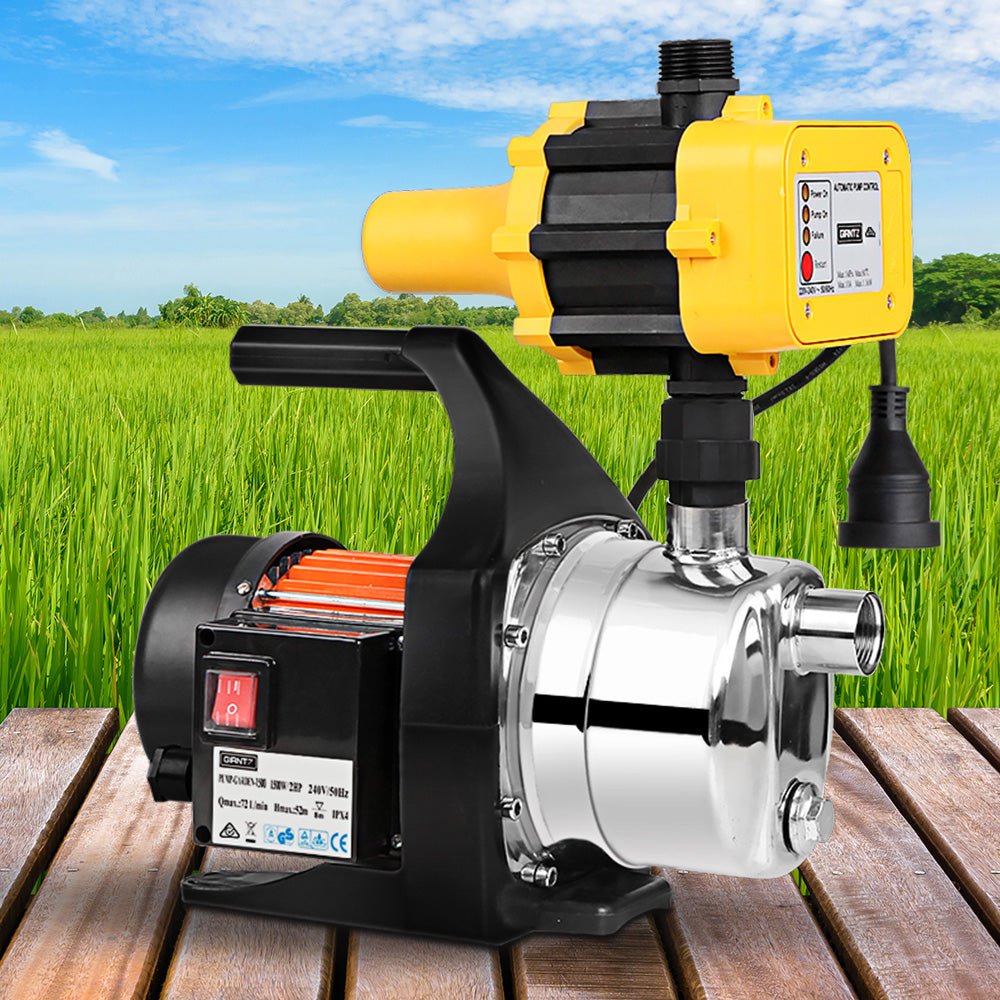 Giantz 800W High Pressure Garden Water Pump with Auto Controller - 54L/min - 40m Head
