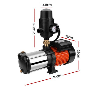 Giantz High Pressure Multi Stage Water Pump - 1800W - 12600L/hr - 9m Head