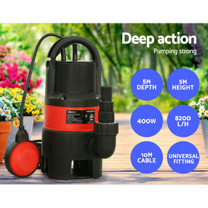 Dirty Submersible Water Pump | 400W | Sump | Swim Pool | Flooding Pond Clean