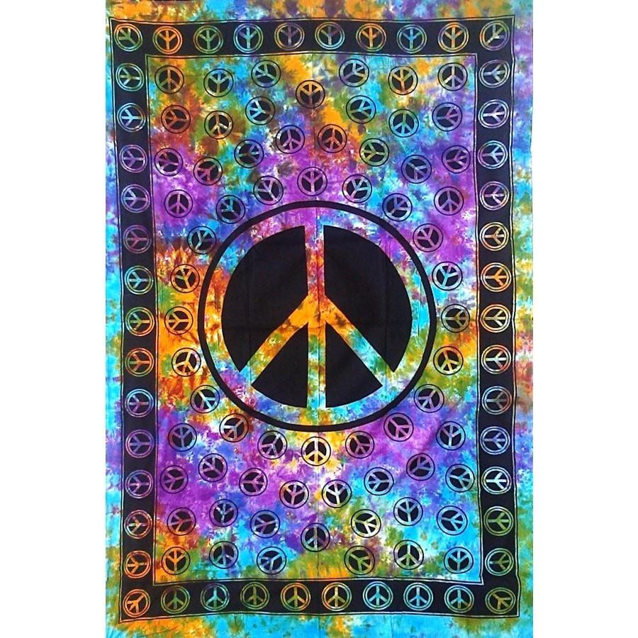 Tie Dyed Peace Tapestry