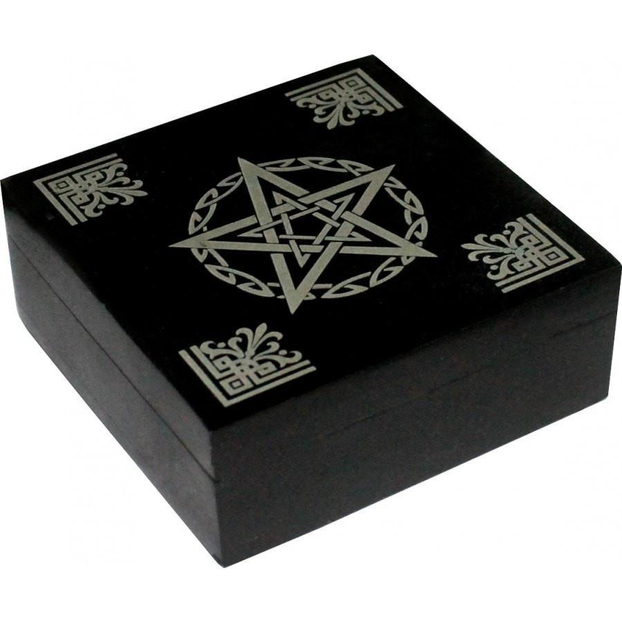 Pentagram Soapstone Box