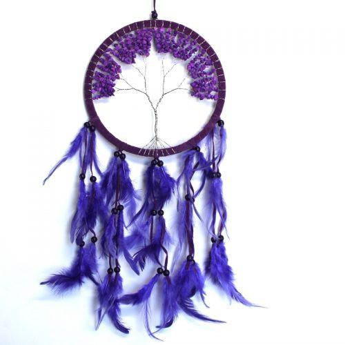 Purple Tree Of Life Dream Catcher