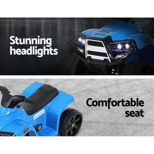Kids Ride On ATV Quad Motorbike Car - 4 Wheeler Electric Toys | Battery Blue | Rigo