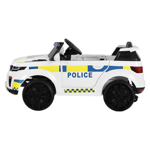 Ride On Car | Electric Patrol Police Toy | Remote Control 12V | White