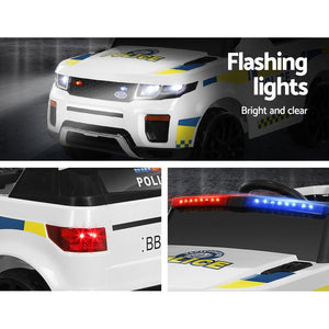 Ride On Car | Electric Patrol Police Toy | Remote Control 12V | White