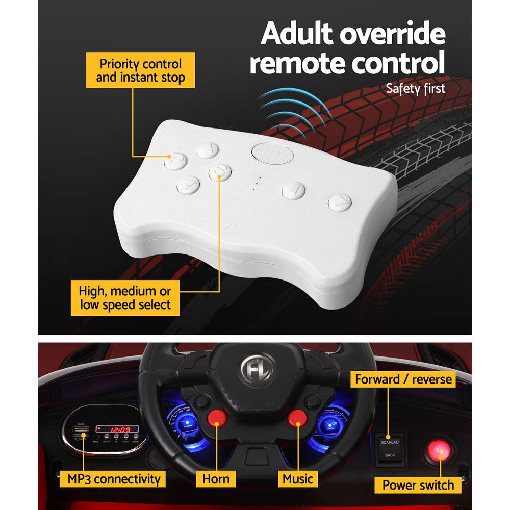 Kids Electric Ride On Car | 12V | Battery | Remote Control | Red