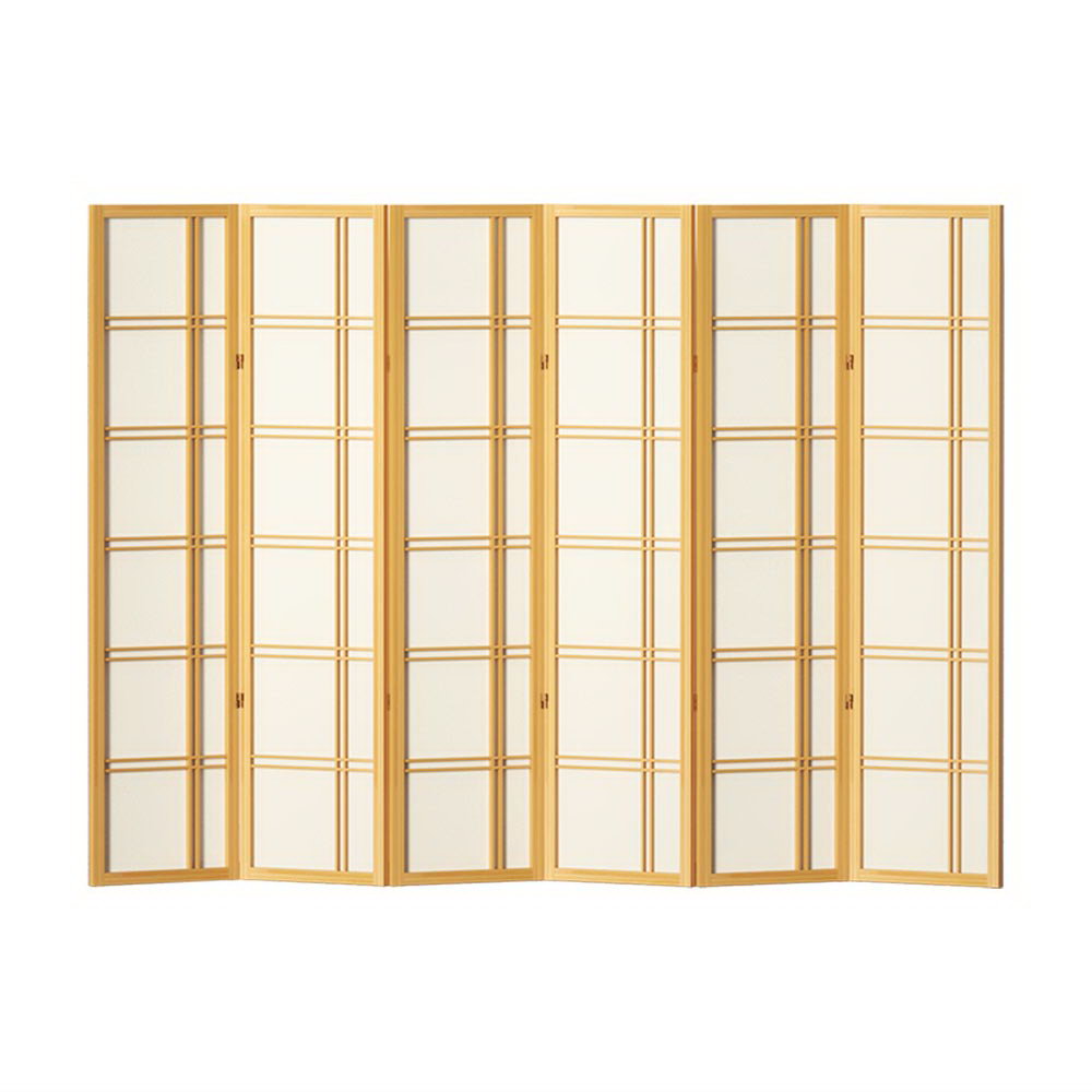 Room Divider Screen | Privacy | Wood Dividers | 6 Panel | Nova Natural