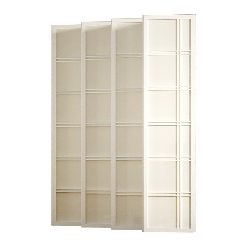 Room Divider Screen | 8 Panel Nova White Wood Privacy Stand