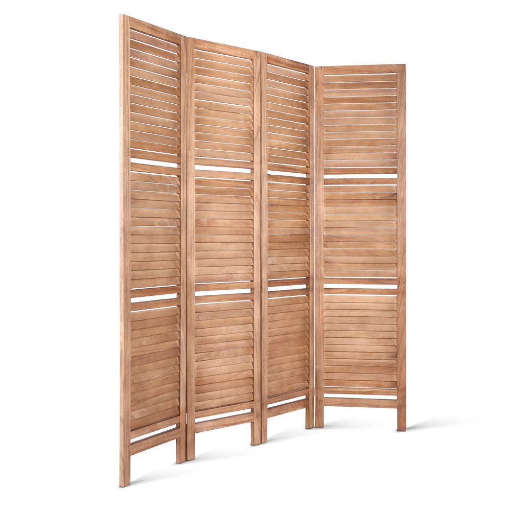 4 Panel Brown Room Divider / Privacy Screen (foldable)