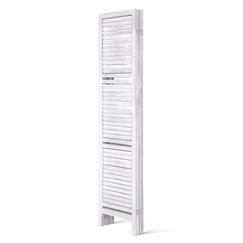 White 4 Panel Room Divider