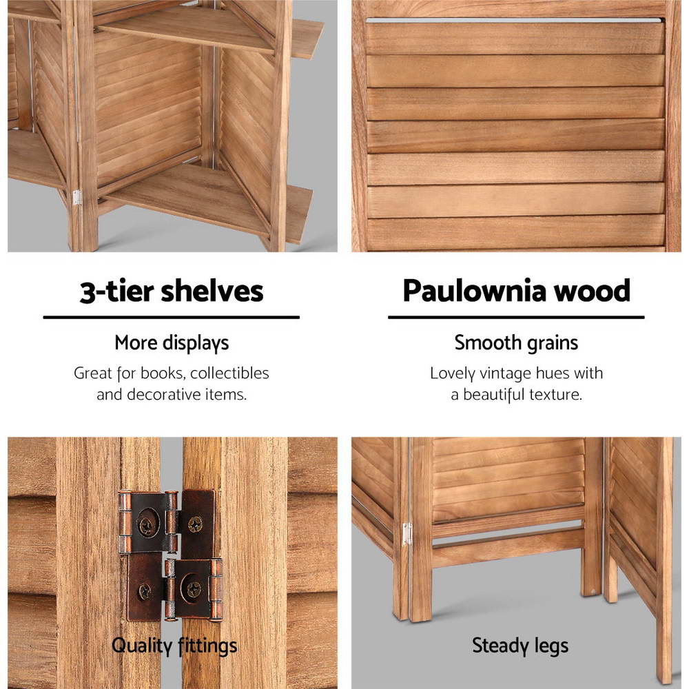 Foldable Timber 8 Panel Room Divider / Room Privacy Screen