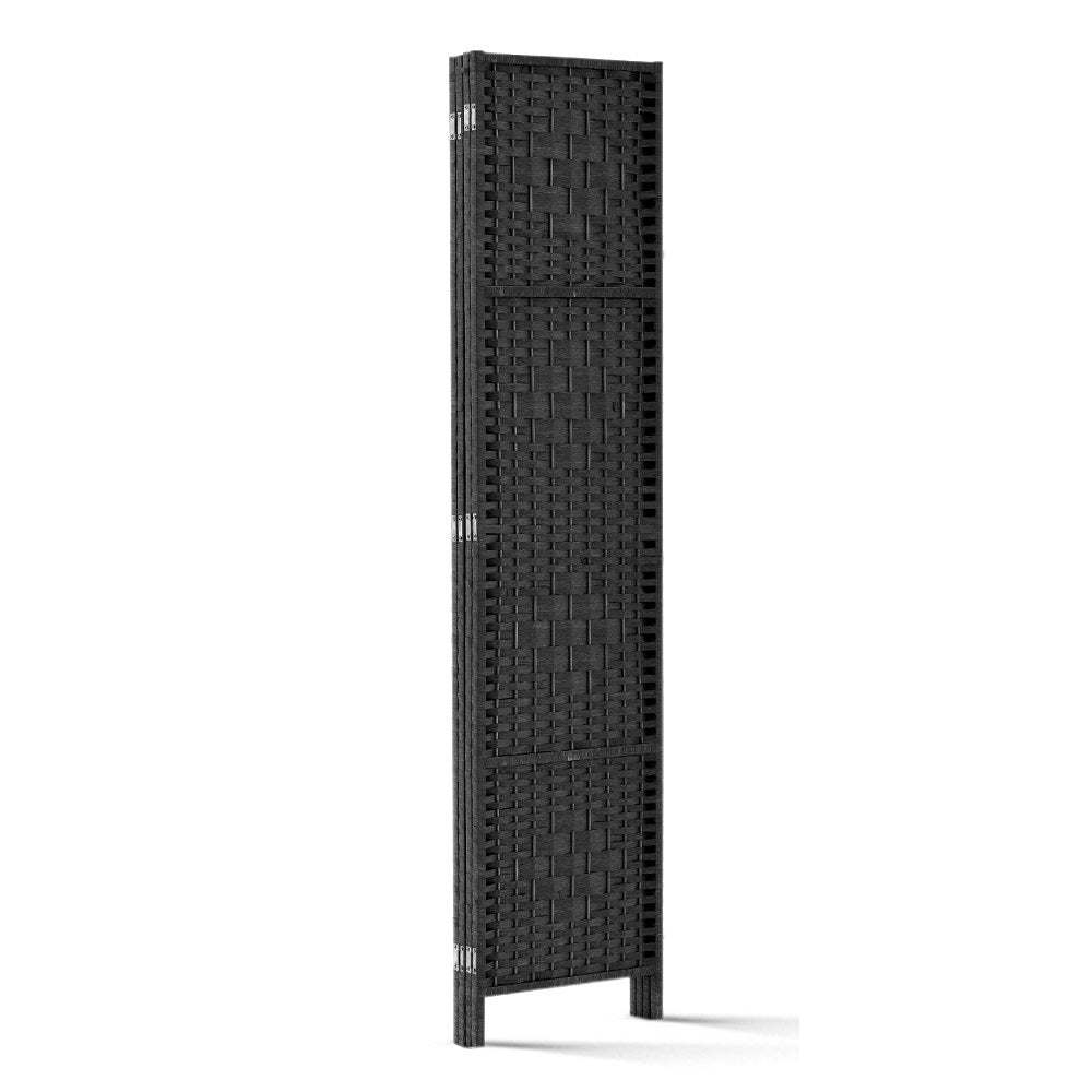 4 Panel Black Timber Room Divider / Screen Privacy