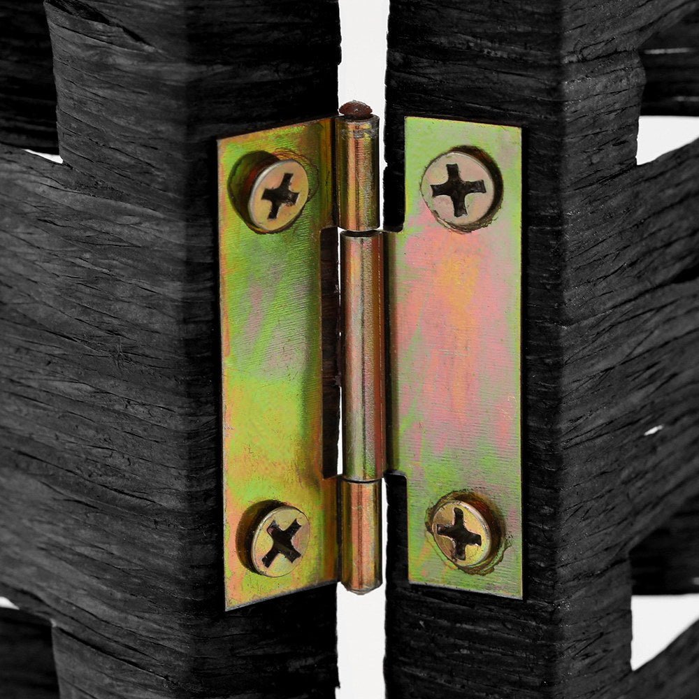 4 Panel Black Timber Room Divider / Screen Privacy