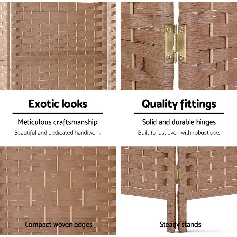 Foldable Timber 6 Panel Room Divider / Room Privacy Screen