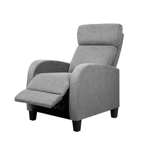 Grey Fabric Reclining Armchair
