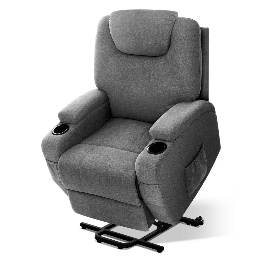 Heating Fabric Electric Recliner Massage Chair With Lift Motor