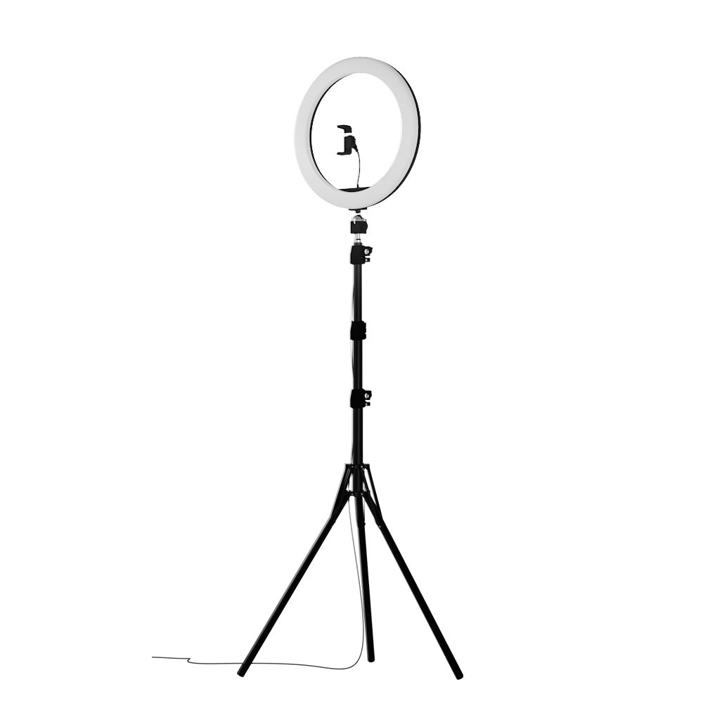 Embellir 10" LED Ring Light 5500K Dimmable Diva Diffuser With Stand Make Up Studio