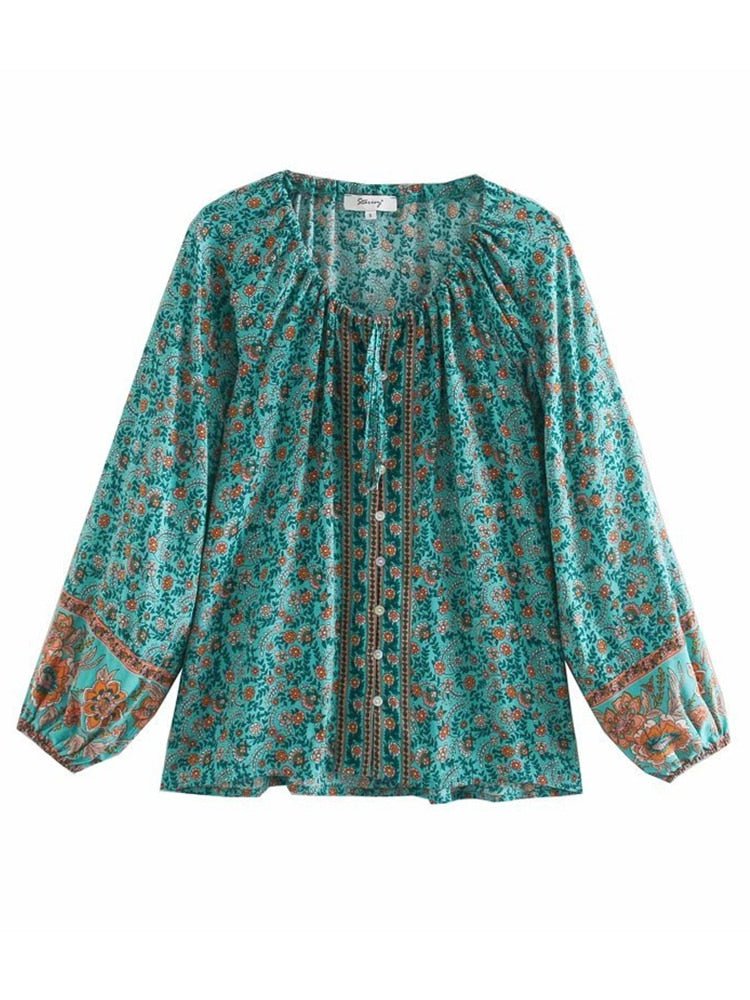 Casual Bohemian Styled Hippie Blouse Top | S-L | 2 Colours