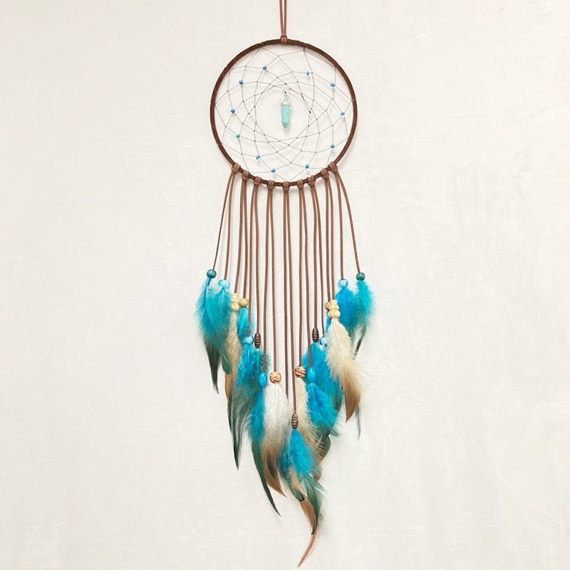 Blue Sun, Moon And Star Dream Catcher Set