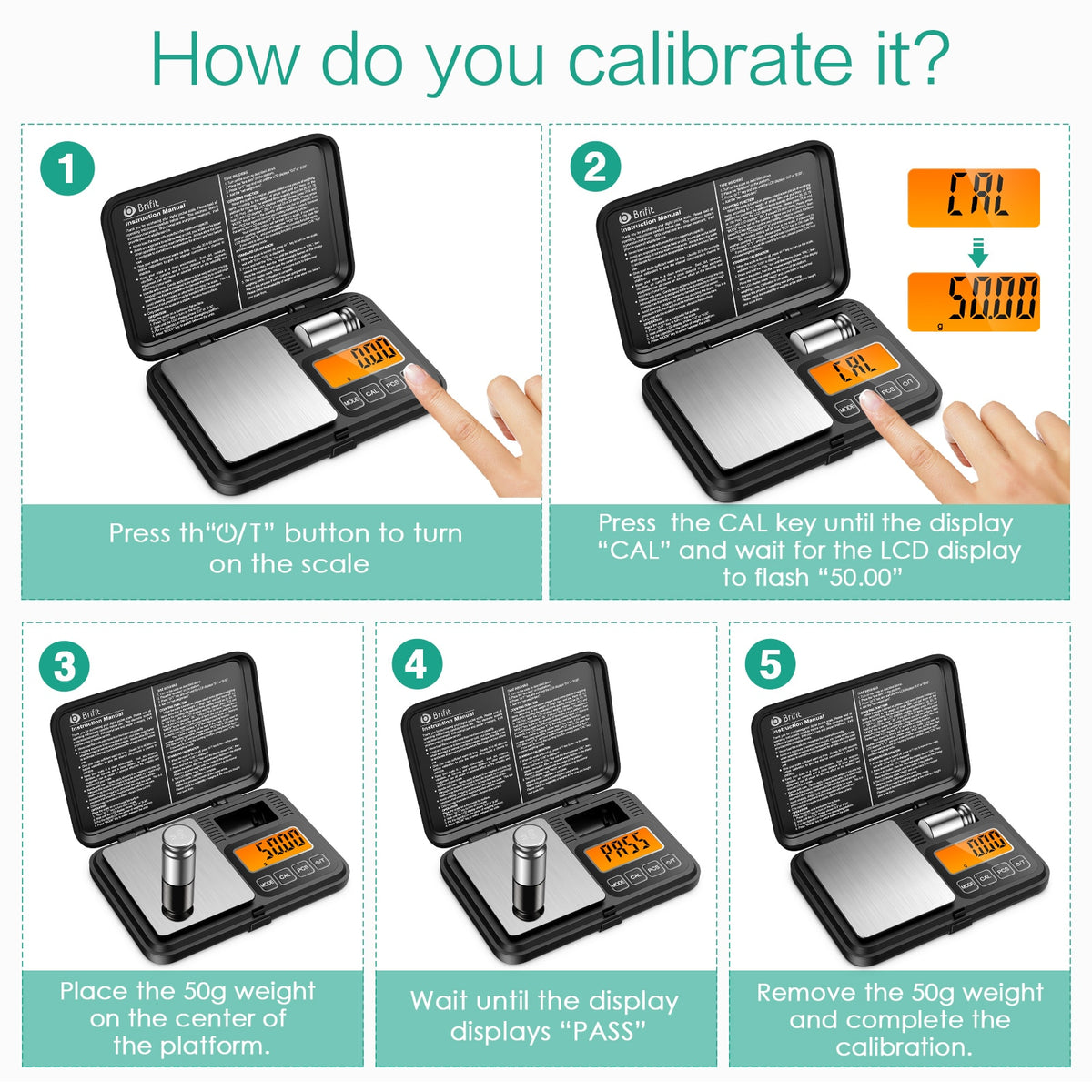 0.01g/200g Electronic Digital Scale With 50g Calibration Weights