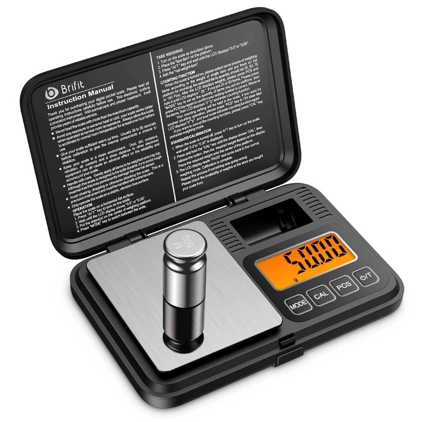 ZENCRO Milligram Scale (50g/ 0.001g) - Mg/Gram Scale, Precision Digital Pocket Kitchen Scale for Powder Medicine/Jewelry/Reloading/Herb(Including