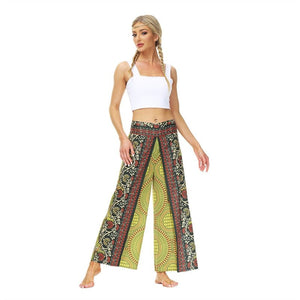 Women's Casual Slit Wide Leg Hippie Boho Pants | Earth Design | S-L