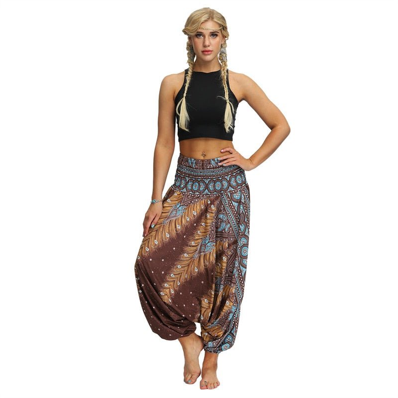 Hippie Boho Loose Yoga Harem Pants | Festival Genie Design | One Size