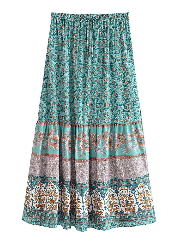 Long Bohemian Dress | S-L | Green & Red Available